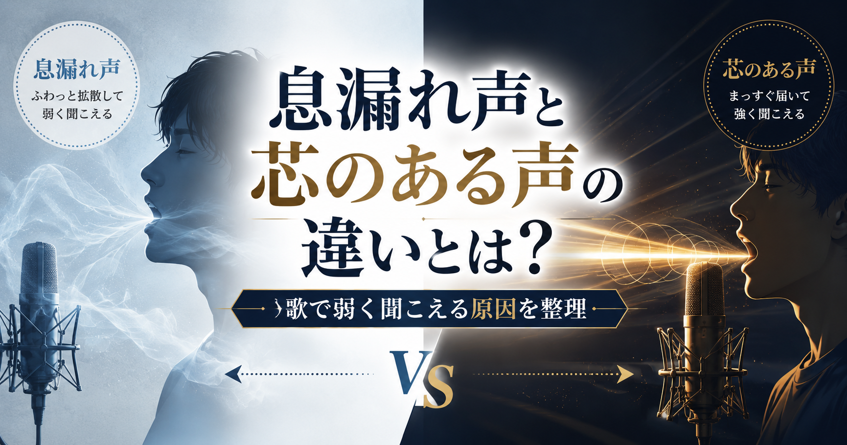 息漏れ声と芯のある声の違いとは？歌で弱く聞こえる原因を整理