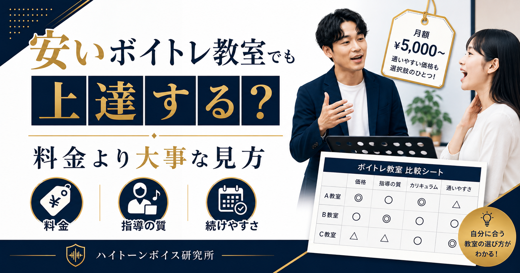 ボイトレは安い教室でも上達する？料金より大事な見方