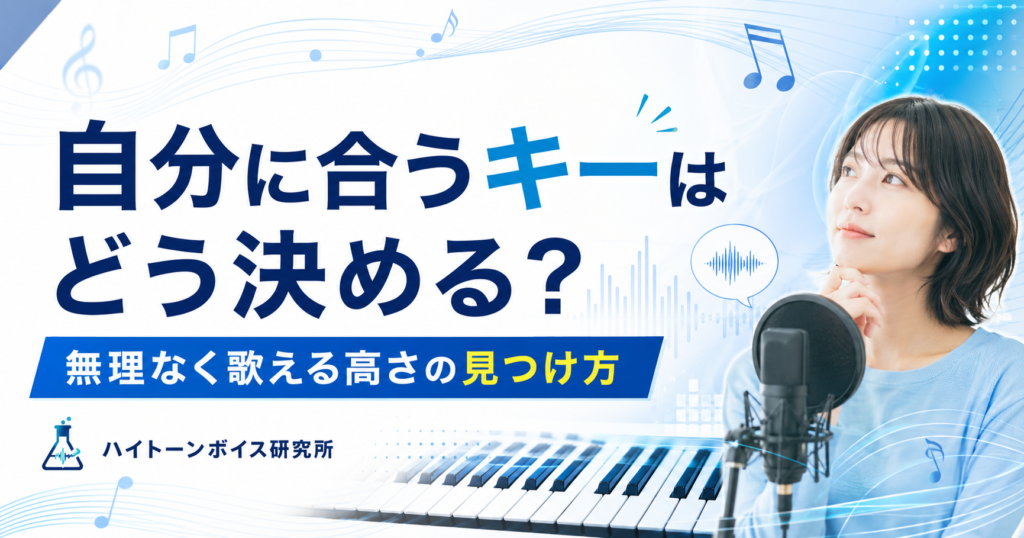 Singing Key 自分に合うキーはどう決める?無理なく歌える高さの見つけ方 | ハイトーンボイス研究所
