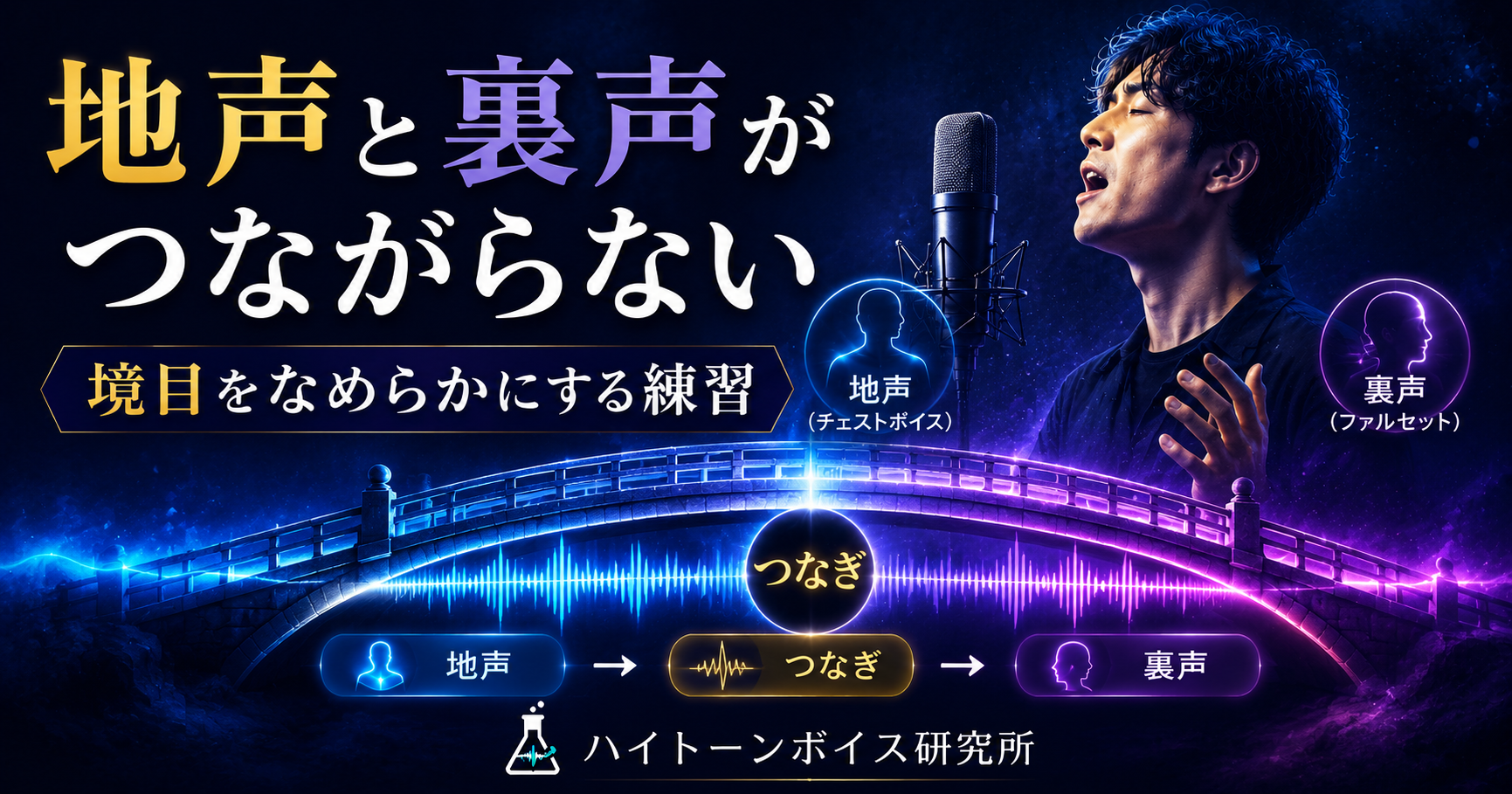 地声と裏声がつながらないのはなぜ？境目をなめらかにする練習