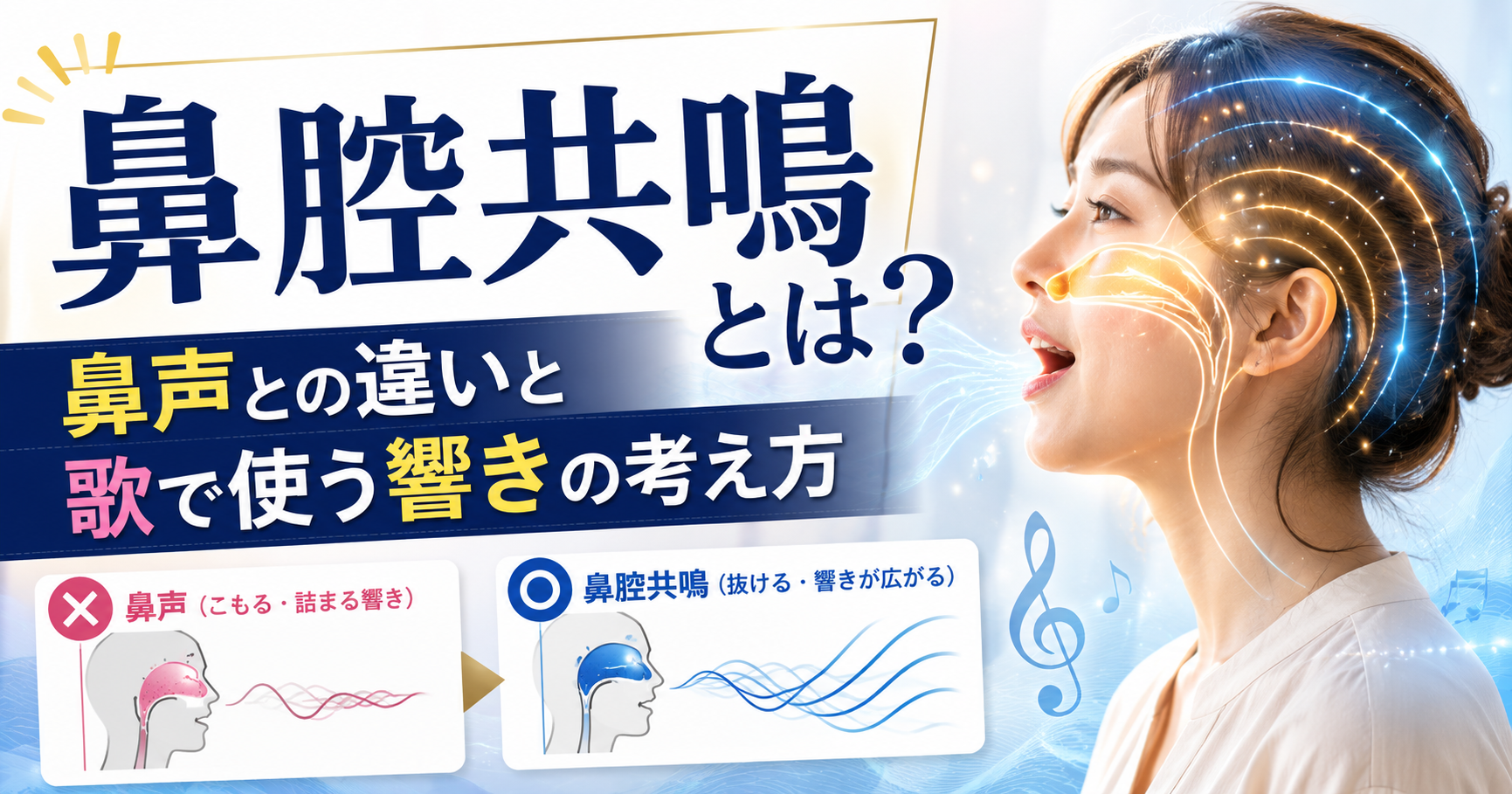 鼻腔共鳴とは？鼻声との違いと歌で使う響きの考え方