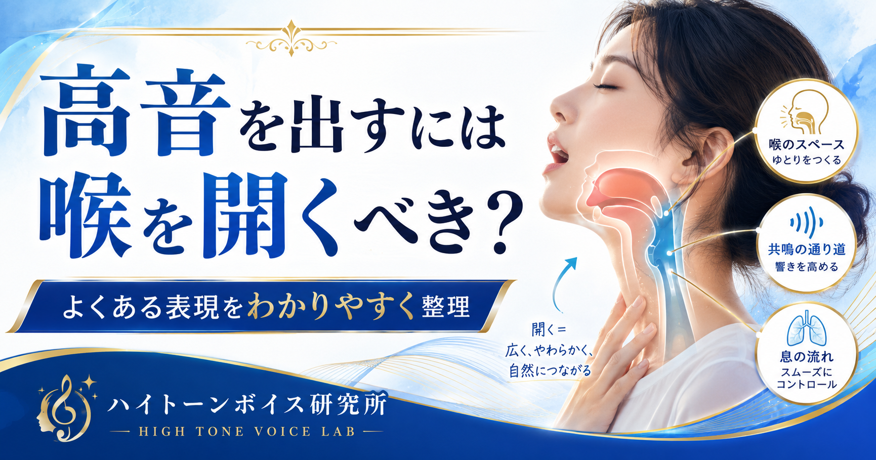 高音を出すには喉を開くべき？よくある表現をわかりやすく整理