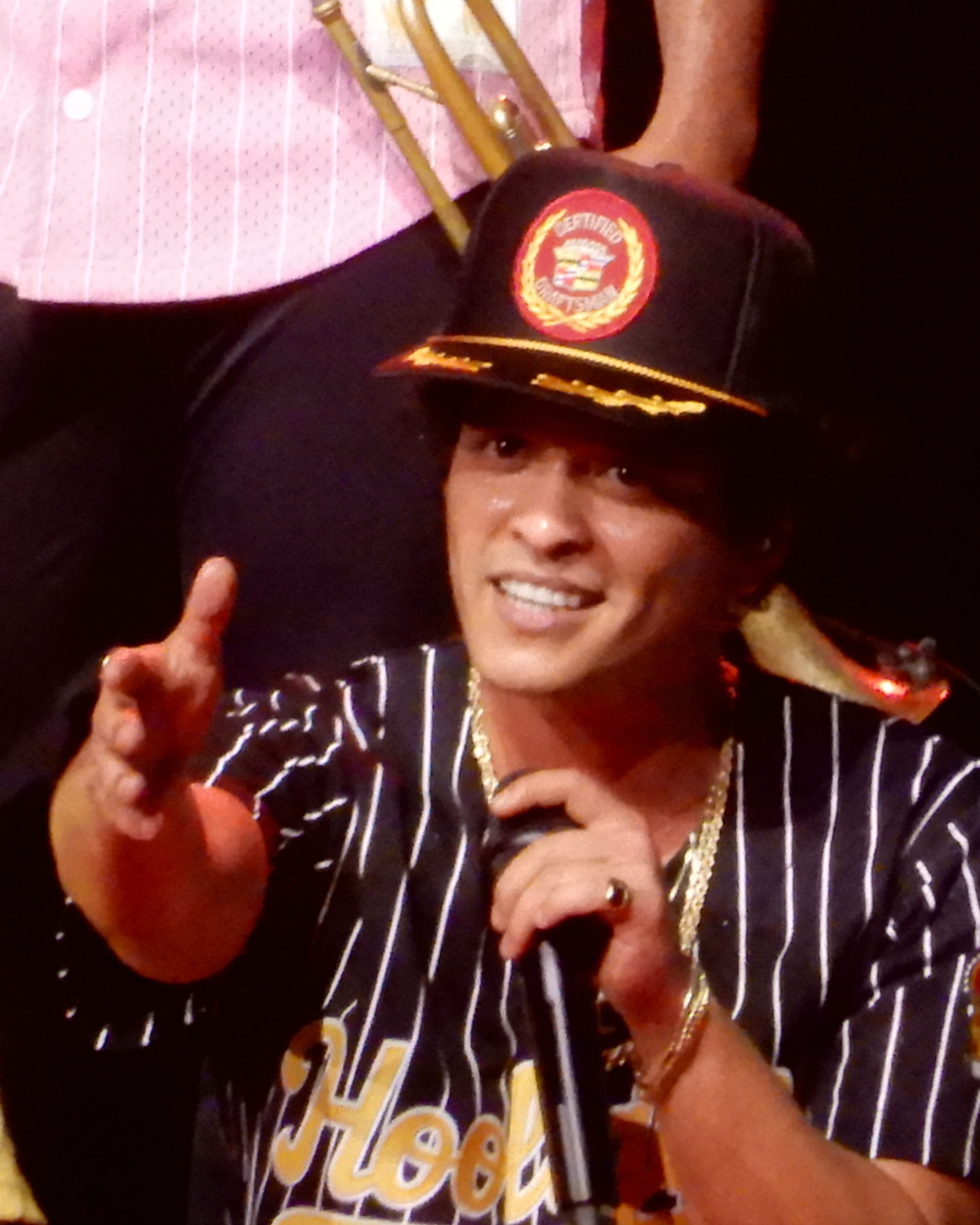 2017年の24K Magicツアーでのブルーノ・マーズ