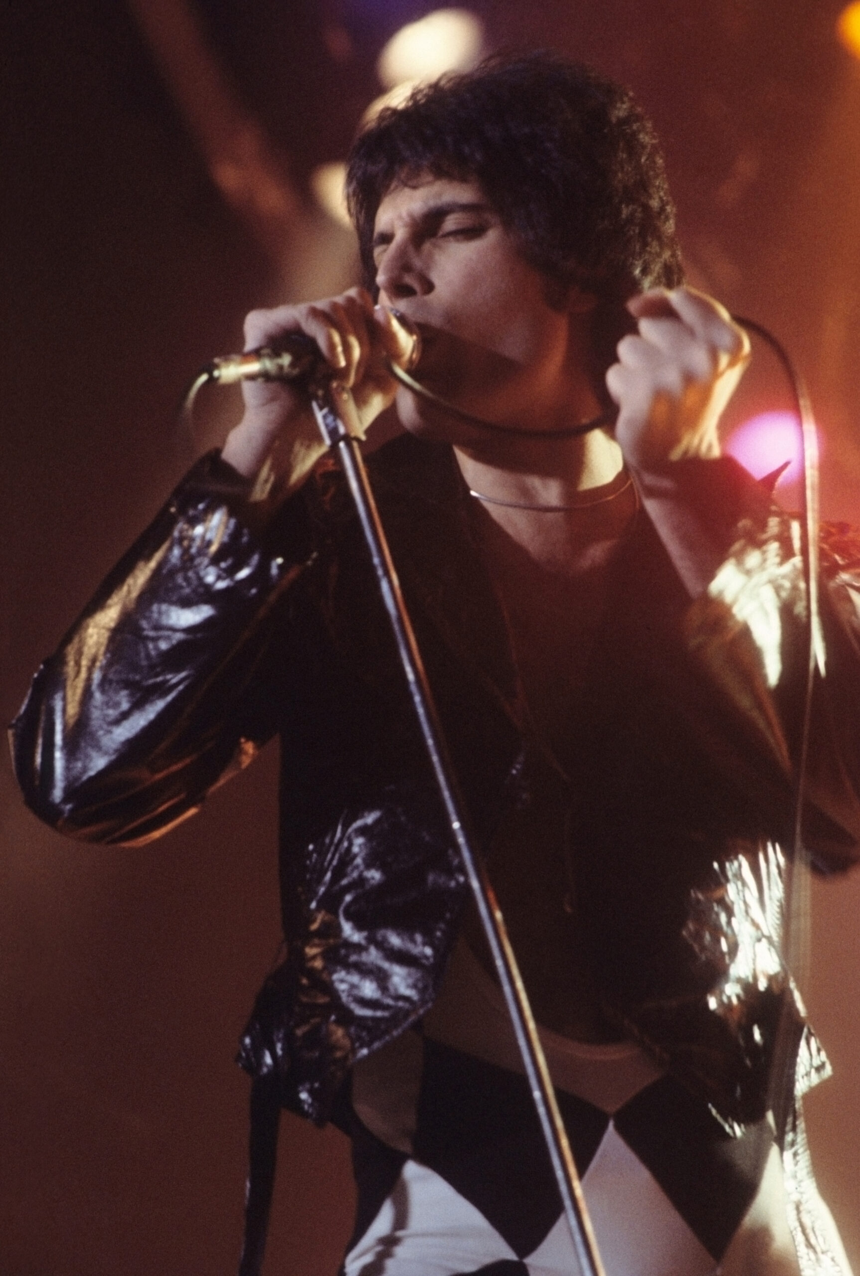 1977年、ニューヘイブンで歌うフレディ・マーキュリー