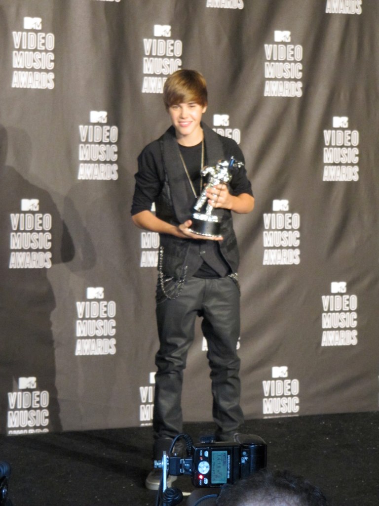 2010年、MTV Video Music Awardsでのジャスティン・ビーバー