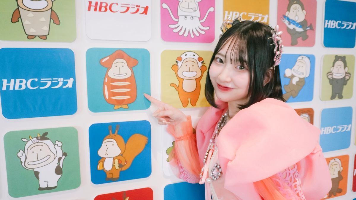 2025年1月のHBCラジオ収録時の桜庭遥花（Sitakke掲載）