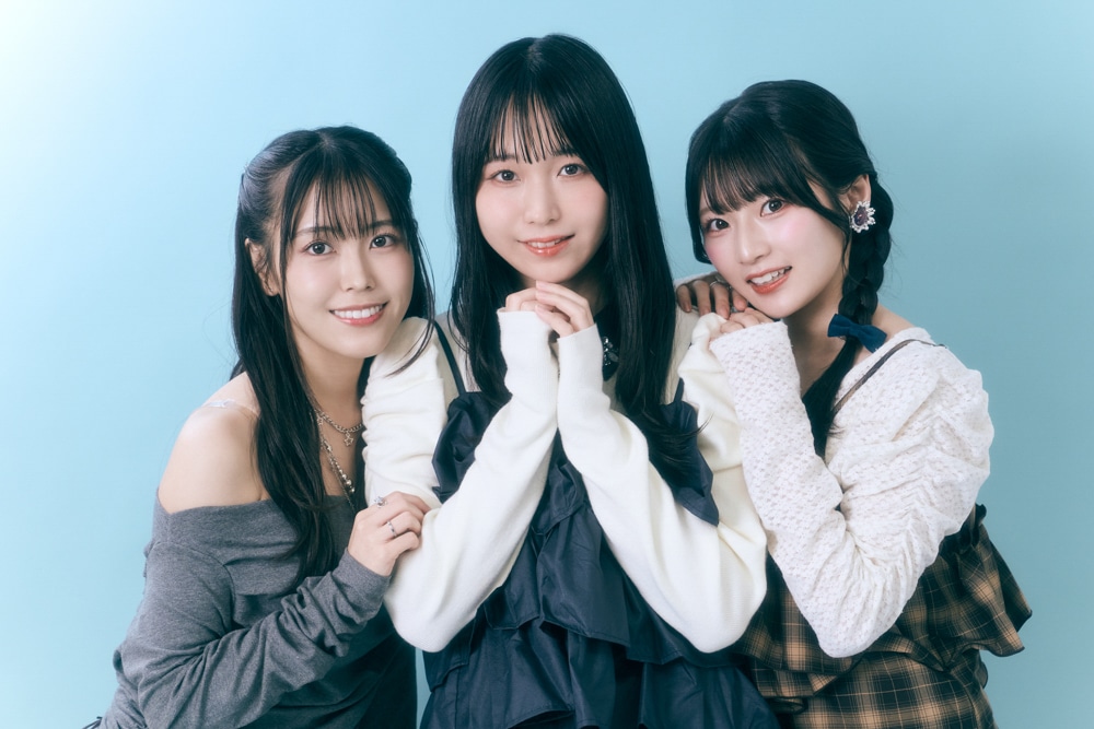 羊宮妃那（中央）、立石凛、青木陽菜（2025年の取材記事より）