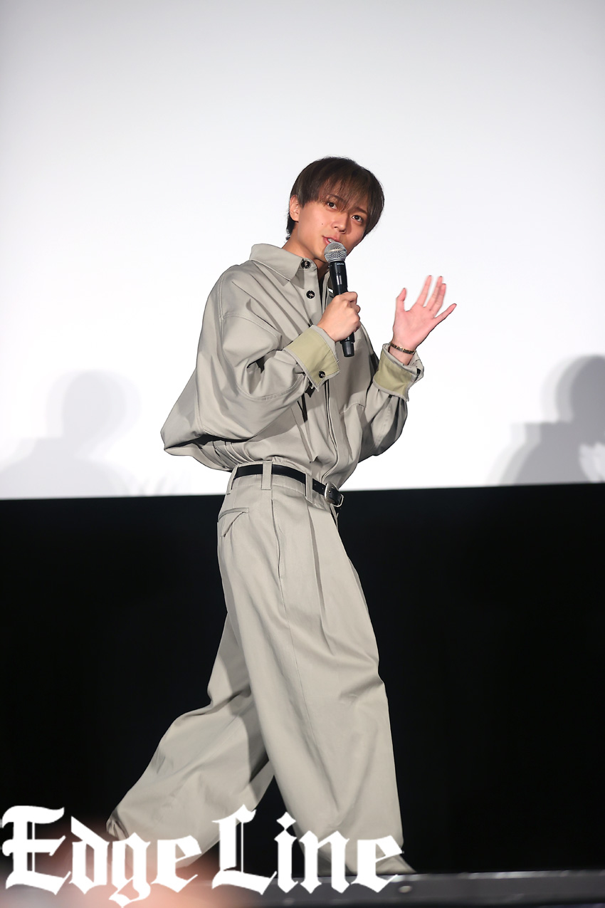 2023年の映画『法廷遊戯』の上映イベントで話す永瀬廉